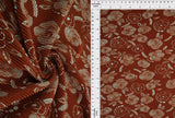 Pleated Geo Floral Fabric 100% Polyester Bodre Interlock, 58/59" Wide, Lightweight Knit