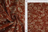 Pleated Geo Floral Fabric 100% Polyester Bodre Interlock, 58/59" Wide, Lightweight Knit