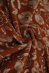 Pleated Geo Floral Fabric 100% Polyester Bodre Interlock, 58/59" Wide, Lightweight Knit