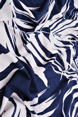 1 Yard Polyester Spandex DTY Brushed Knit Fabric Tropical Print Soft Stretch 58/60" Width