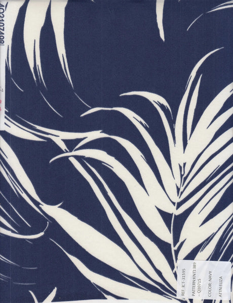 DTY Tropical Print Fabric Stretch Knit Leaf & Floral Design, 58/60" Wide