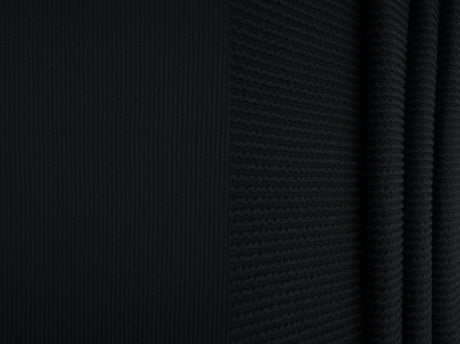 52" Knit Jacquard Rib Fabric 80% Polyester 15% Rayon 5% Spandex 230 GSM by Yard
