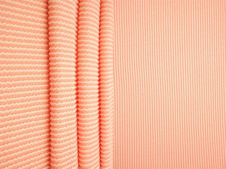 52" Knit Jacquard Rib Fabric 80% Polyester 15% Rayon 5% Spandex 230 GSM by Yard