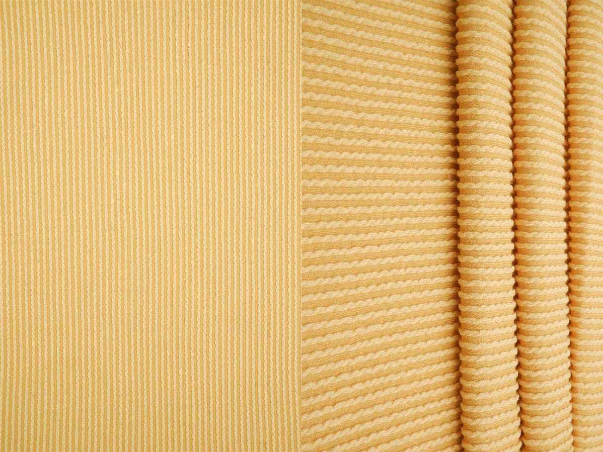 52" Knit Jacquard Rib Fabric 80% Polyester 15% Rayon 5% Spandex 230 GSM by Yard