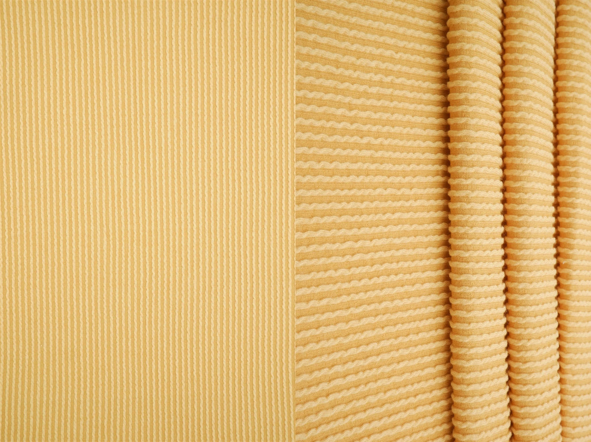 52" Knit Jacquard Rib Fabric 80% Polyester 15% Rayon 5% Spandex 230 GSM by Yard