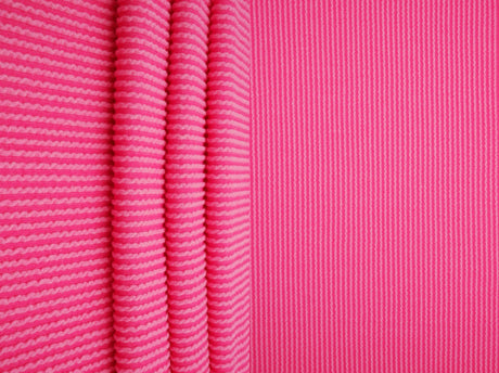 52" Knit Jacquard Rib Fabric 80% Polyester 15% Rayon 5% Spandex 230 GSM by Yard