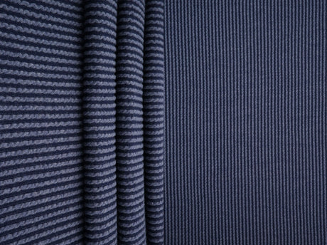 52" Knit Jacquard Rib Fabric 80% Polyester 15% Rayon 5% Spandex 230 GSM by Yard