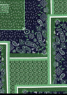 Bandana Patchwork Paisley DTY Knit Fabric, Soft Stretch Polyester Spandex 58/60” Wide
