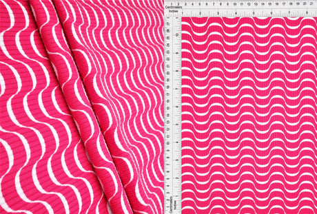 4×2 Yummy Rib Abstract Print Knit Soft Stretch Fabric 58/60'' Width for Apparel & Crafts