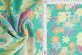 1 Yard Cey Flower Print Fabric, 58/59'' Wide 100% Polyester