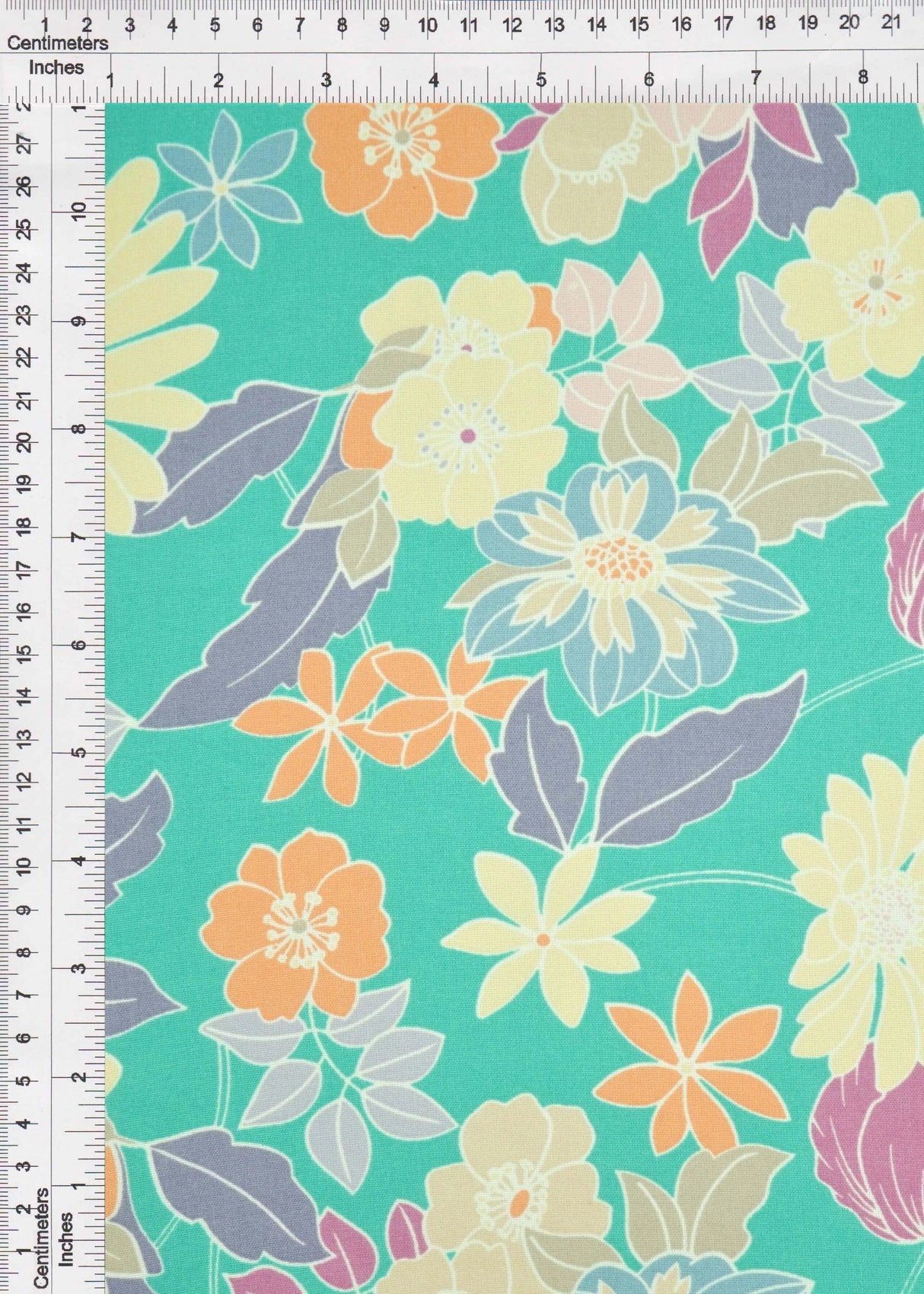 1 Yard Cey Flower Print Fabric, 58/59? Wide 100% Polyester