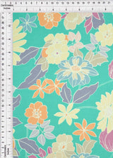 1 Yard Cey Flower Print Fabric, 58/59? Wide 100% Polyester