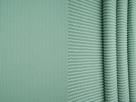 52" Knit Jacquard Rib Fabric 80% Polyester 15% Rayon 5% Spandex 230 GSM by Yard
