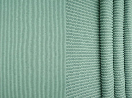 Knit Jacquard Rib Fabric 1 Yard Polyester Rayon Spandex Stretch 52" Wide