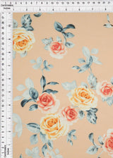 1 Yard Cey Flower Print Fabric, 58/59? Wide 100% Polyester