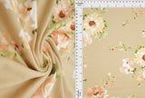 Elegant Floral Bloom Brushed DTY Knit Fabric Lightweight Stretch 58/60" Wide