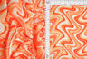 1 Yard Pleated Bodre Interlock Knit Fabric Geo Wave Print 57/58 Inches Wide