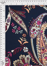 DTY Paisley Print Fabric Soft Lightweight & Stylish Stretch Knit, 58/60" Wide