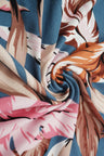 Leaf Print Brushed DTY Knit Fabric 96% Polyester, 4% Spandex 58/60" Wide