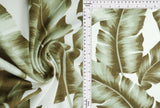 1 Yard Tropical Hawaiian Leaf DTY Brushed Knit Fabric Soft Stretch Polyester Spandex 58/60 Inches Wide