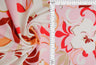 1 Yard Korean ITY Floral Print Knit Fabric 200 GSM, 58/60'' Wide Polyester Spandex Blend Pink