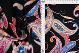 1 Yard Korean ITY Paisley Print Knit Fabric, 58/60? Wide Polyester Spandex Blend