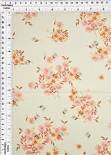 1 Yard Brushed DTY Ditsy Floral Print Knit Fabric 170 GSM, 58/60'' Wide Polyester Spandex Blend