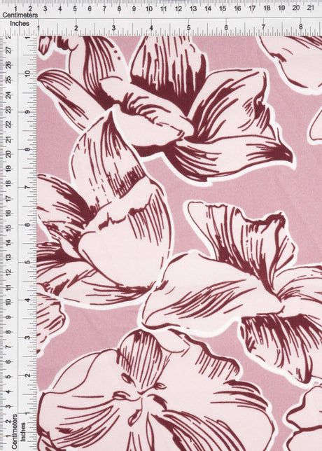 1 Yard Floral Cey Fabric, 58/59'' Wide 100% Polyester