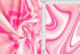 8x3 Yummy Rib Abstract Tie Dye Knit Fabric, Soft Stretch Polyester Spandex 58/60” Wide