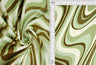 1 Yard Abstract Tie Dye 8x3 Yummy Rib Knit Fabric Soft Stretch 58/60 Inches Wide