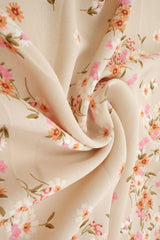 100% Polyester Cey Floral Fabric, Woven Durable 58/59" Wide