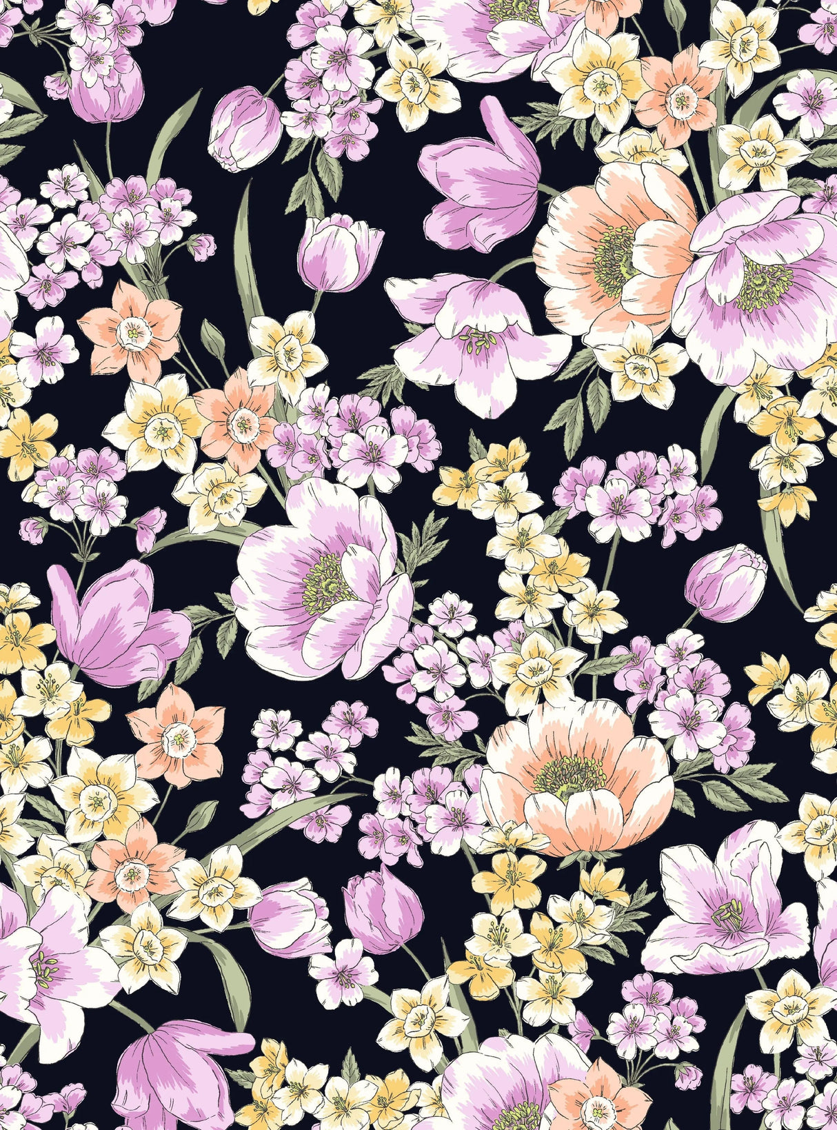 Cey Floral Woven Fabric 100% Polyester, 58/59" Wide for Home Decor & Apparel