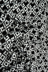 1 Yard DTY Geo Print Knit Fabric 180 GSM, 58/60'' Wide Polyester Spandex Blend