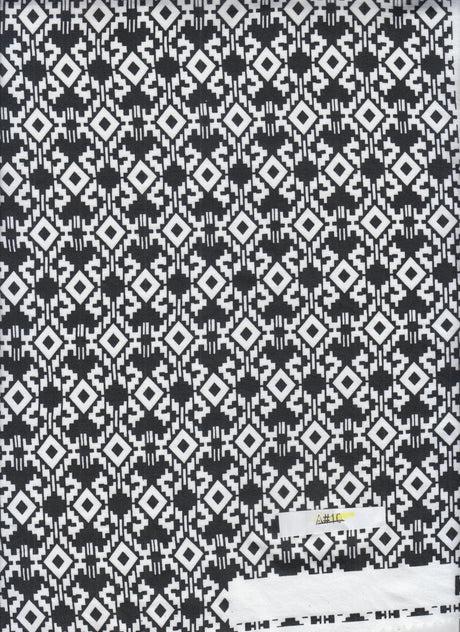 1 Yard DTY Geo Print Knit Fabric 180 GSM, 58/60'' Wide Polyester Spandex Blend