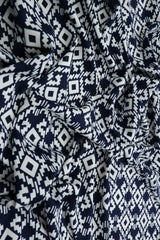 Geometric Print Knit Fabric Soft DTY Stretch Polyester Spandex 58/60” Wide