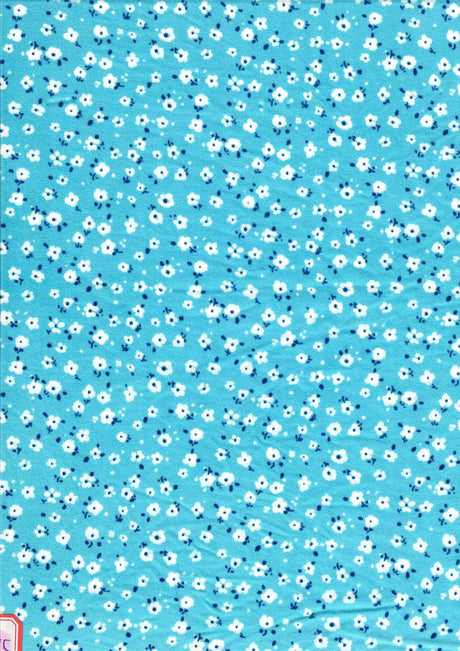 Ditsy Floral Print Knit Fabric Soft Brushed DTY Stretch Material 58/60” Wide