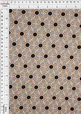 1 Yard Brushed Geo Floral DTY Stretch Knit Fabric 58/60 Inch Wide Soft Lightweight Material for Stylish Sewing & Crafts