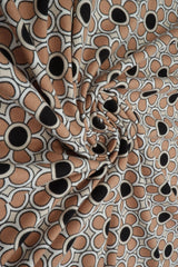 1 Yard Brushed Geo Floral DTY Stretch Knit Fabric 58/60 Inch Wide Soft Lightweight Material for Stylish Sewing & Crafts