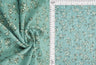 1 Yard Jacquard Eyelet Floral Knit Fabric 190 GSM, 58/60'' Wide Polyester Spandex Blend Sage