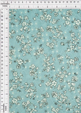 1 Yard Jacquard Eyelet Floral Knit Fabric 190 GSM, 58/60'' Wide Polyester Spandex Blend Sage