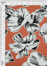 Big Floral Korean ITY Knit Fabric Soft Stretch Polyester Spandex 58/60” Wide