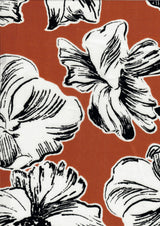 1 Yard Korean ITY Big Floral Stretch Knit Fabric 58/60 Inch Wide Smooth Drapey Material for Elegant Dresses & DIY Fashion