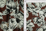 Big Floral Korean ITY Knit Fabric Soft Stretch Polyester Spandex 58/60” Wide