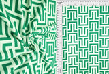 1 Yard Kelly Retro Geometric Print Brushed DTY Knit Fabric 58/60" Wide