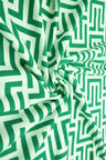 1 Yard Kelly Retro Geometric Print Brushed DTY Knit Fabric 58/60" Wide