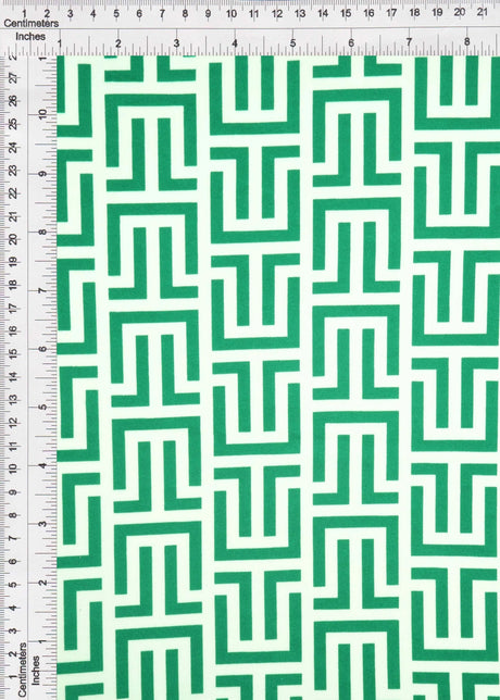 1 Yard Brushed DTY Retro Geometric Knit Fabric 58/60 Inch Wide Soft Stretch Material for Clothing & Crafts