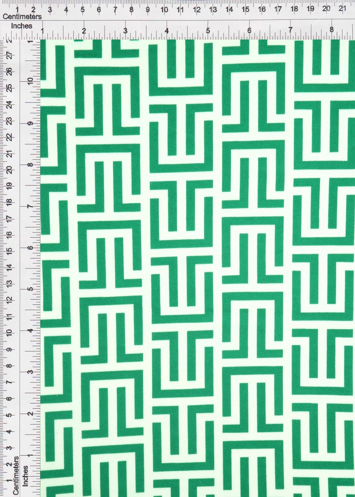 1 Yard Kelly Retro Geometric Print Brushed DTY Knit Fabric 58/60" Wide