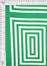 1 Yard Retro Geo Brushed DTY Knit Fabric 58/60 Inch Wide Cozy Stretch Material for Vintage-Inspired Sewing Projects