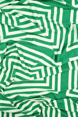 1 Yard Retro Geo Brushed DTY Knit Fabric 58/60 Inch Wide Cozy Stretch Material for Vintage-Inspired Sewing Projects