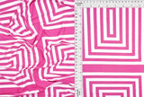 Retro Geometric Print Brushed DTY Knit Fabric 58/60" Wide